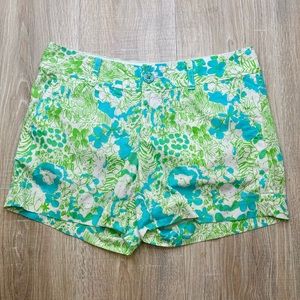 LILLY PULITZER shorts Callahan sz 4 blue green
